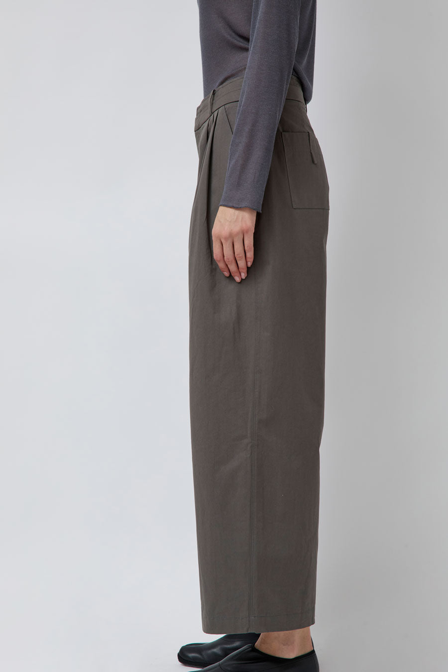 Deiji Studios Two Layer Pant  in Charcoal