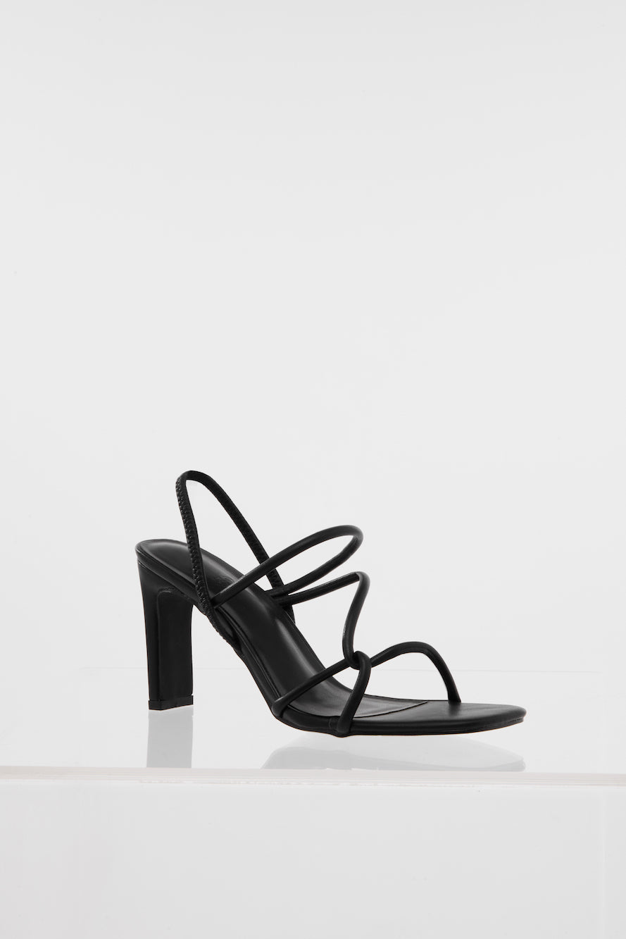 HELLO MOLLY Party Abroad Heels Black PU