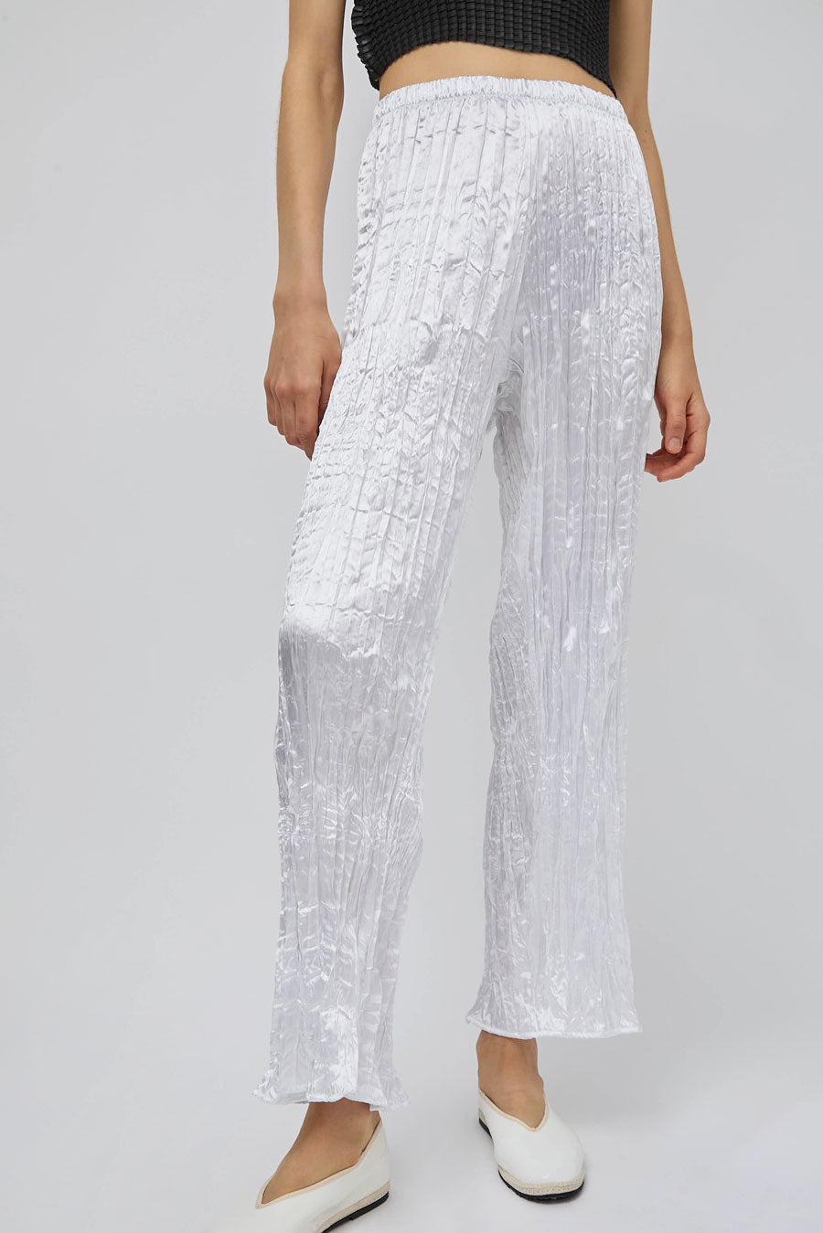 Nin Studio Crinkle Pant in Pearl