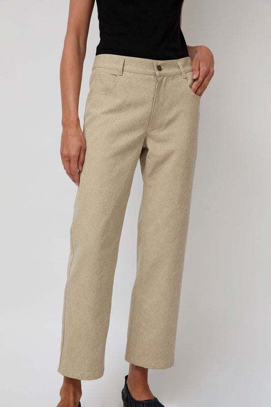 No.6 Agatha Pant in Natural Washed Tan