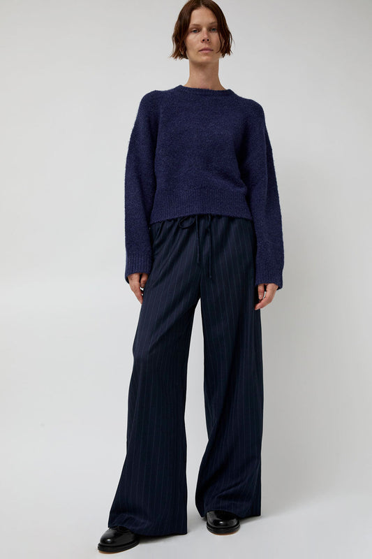 No.6 Mina Pant in Navy Pinstripe