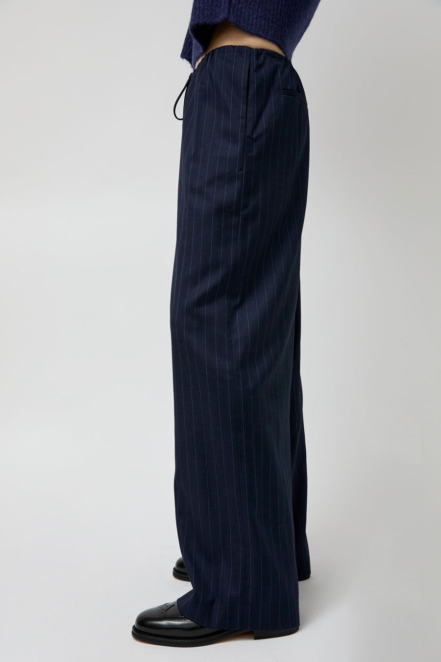 No.6 Mina Pant in Navy Pinstripe