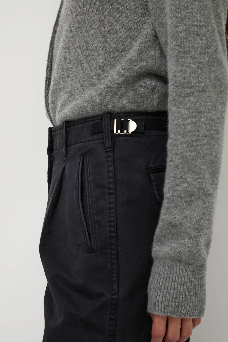 Nothing Written Gato Straight Tuck Pants in Navy