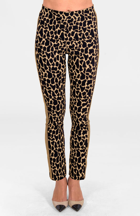 Gripeless Pull On Pants - Animal Instincts- Giraffe Khaki