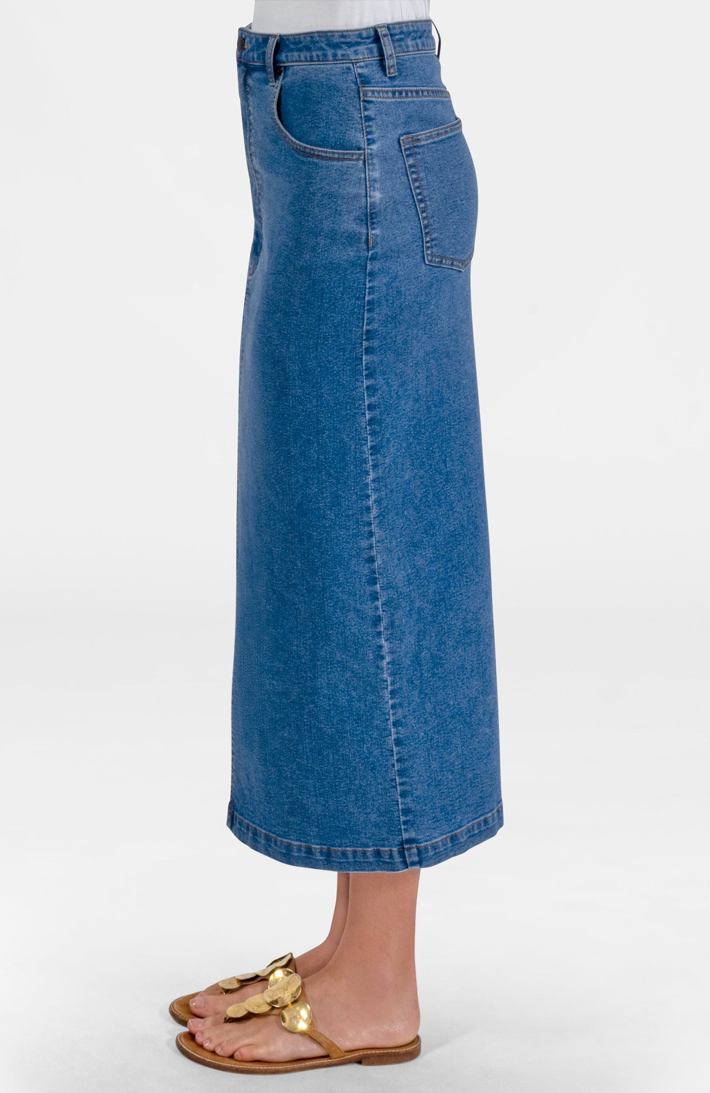 Mighty Cute Denim Skirt - Long