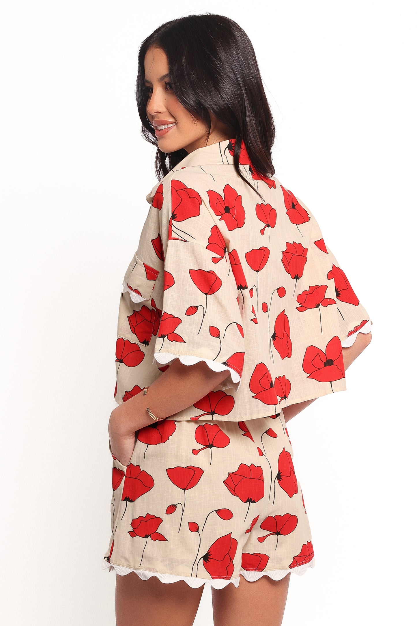 Sallio Short Set - Red Beige Poppy