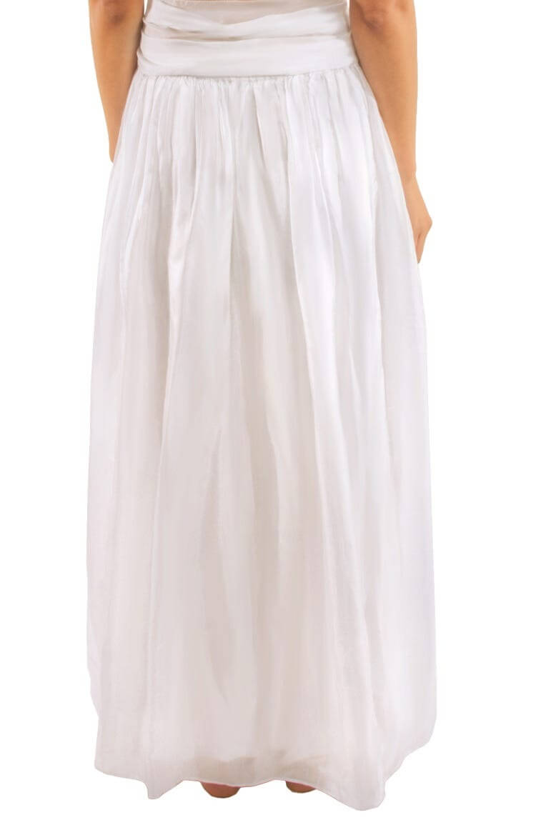 Silk Long Skirt with Sash